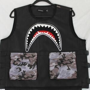 Hudson Outerwear Tactical Vest Limited Edition Shark Mens Small Cargo Pockets